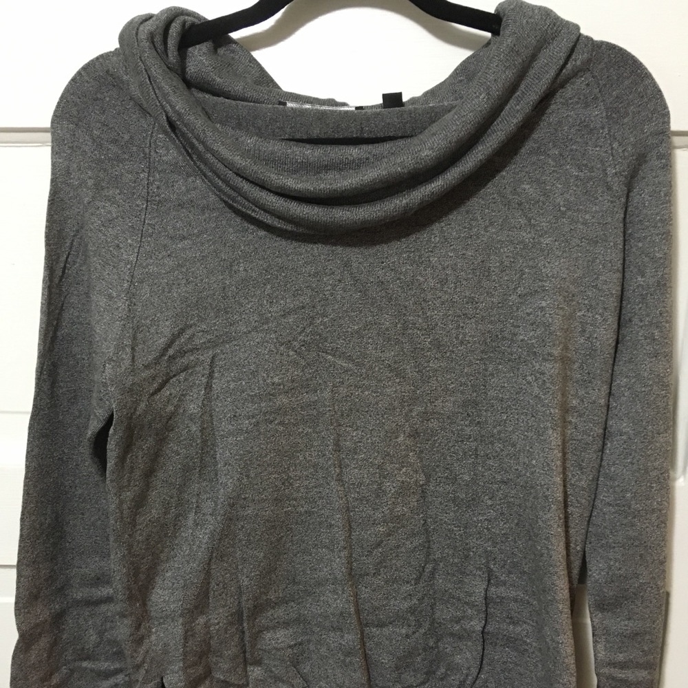 Grey cowl neck sweater